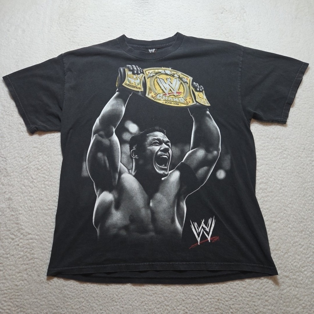 Vintage 2006 John Cena WWE Championship Spinner Belt T-Shirt XL Faded